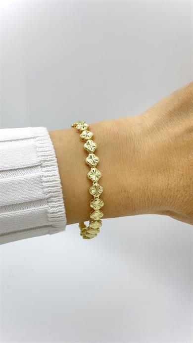 Vp 14 K Gold Yonca Model Bileklik