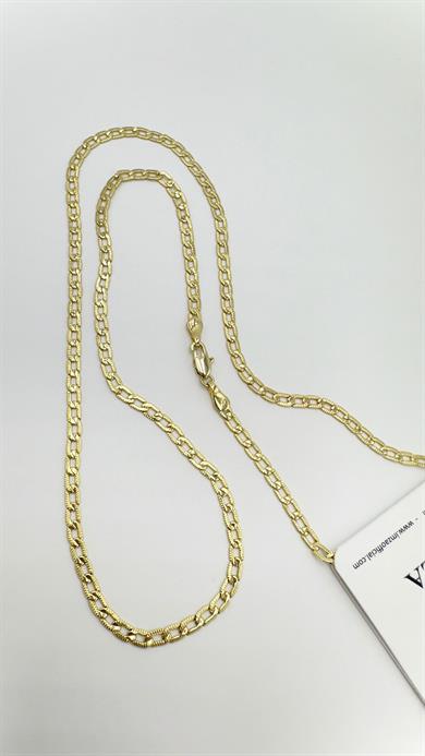 Vp 14 K İnce Ezme Gurmet Zincir Kolye 60cm