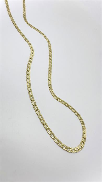 Vp 14 K İnce Ezme Gurmet Kolye 55cm
