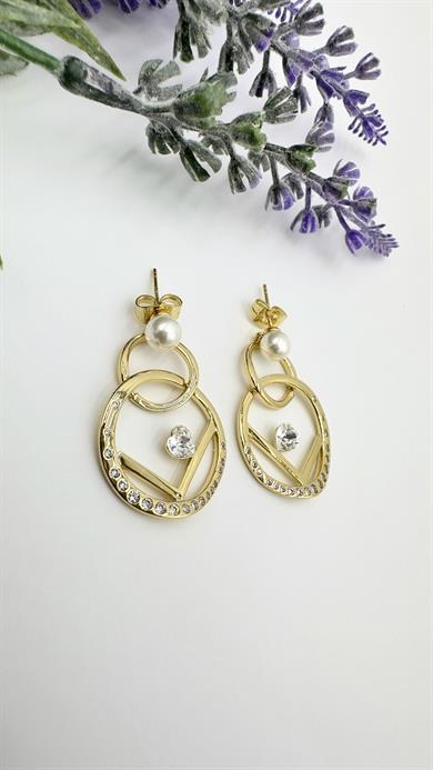 Vp 14 K Kalp Detaylı Halka Küpe