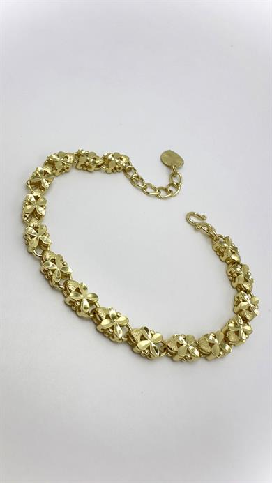 Vp 14 K Kalp Detaylı Yonca Model Bileklik