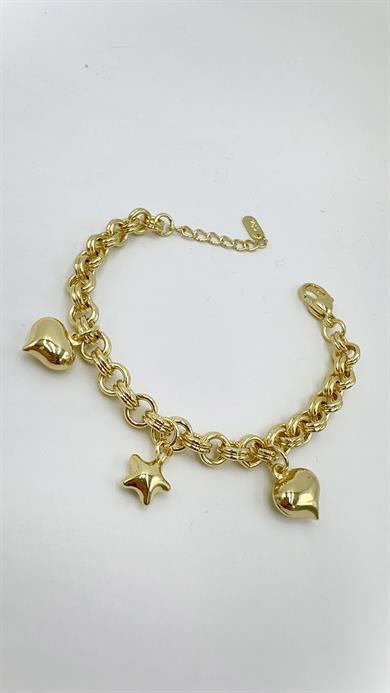 Vp 14 K Kalp Yıldız Model Halka Bileklik