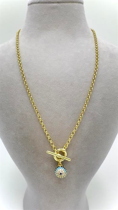 Vp 14 K Kaplan Gözü Model  Kolye 50cm