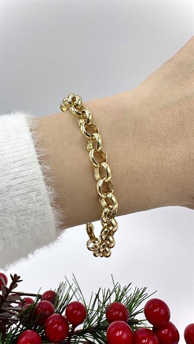 Vp 14 K Köşeli Halka Geçmeli Model Bileklik