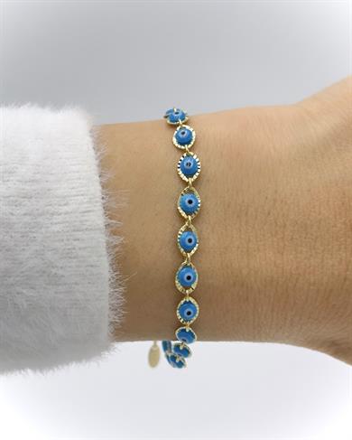 Vp 14 K Mavi Göz Model Tasarım Bileklik