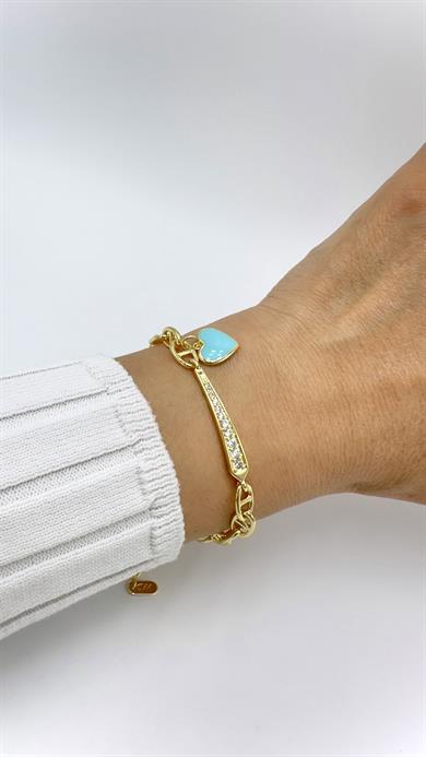 Vp 14 K Maviş Kalpli Model Bileklik