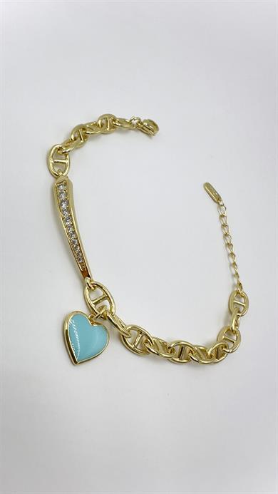 Vp 14 K Maviş Kalpli Model Bileklik