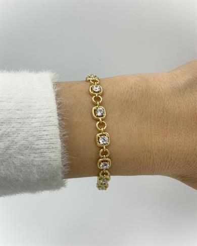 Vp 14 K Minik Baget Taşlı Tasarım Bileklik