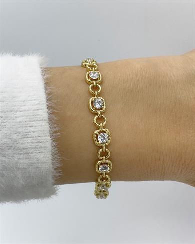 Vp 14 K Minik Baget Taşlı Tasarım Bileklik