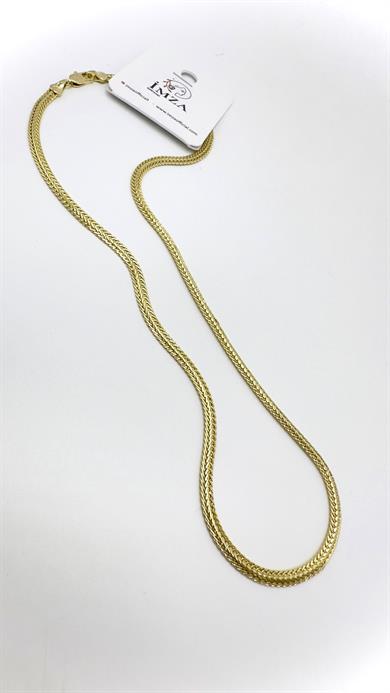 Vp 14 K Örgü Model Yassı Kolye 45cm
