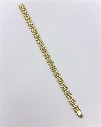 Vp 14 K Ortası Taşlı Hasır Bileklik