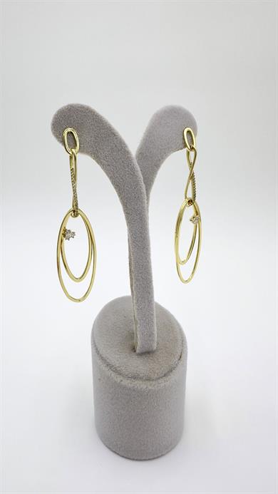 Vp 14 K Oval Halka Tasarım Küpe