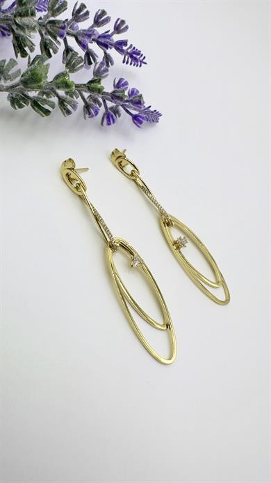 Vp 14 K Oval Halka Tasarım Küpe