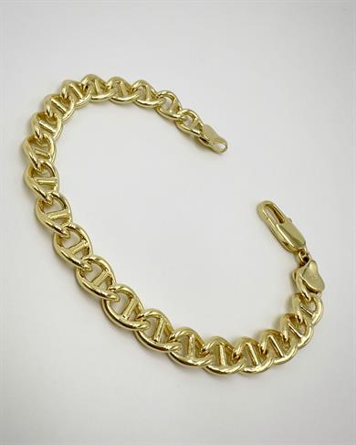 Vp 14 K Altın Kaplama Oval Halka Zincir Bileklik