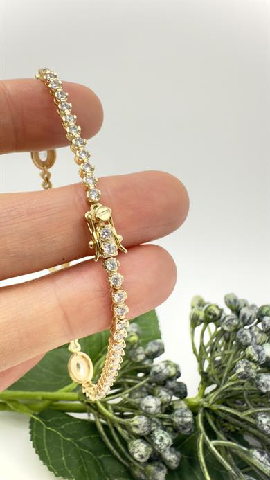 Vp 14 K Oval Taşlı Suyolu Model Bileklik