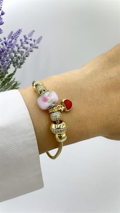 Vp 14 K Pembe Kelebek Detay Pndr Bileklik