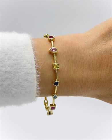 Vp 14 K Renkli Taşlı Model Bileklik