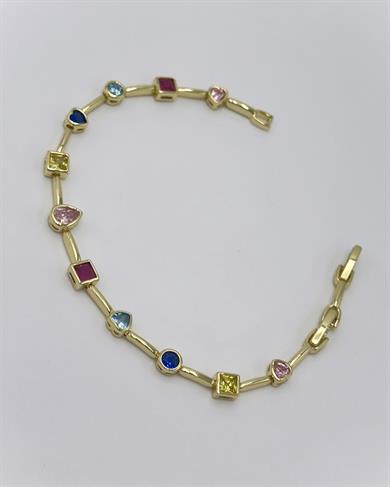 Vp 14 K Renkli Taşlı Model Bileklik