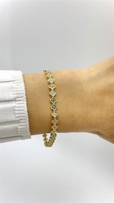 Vp 14 K Renkli Yonca Model Bileklik