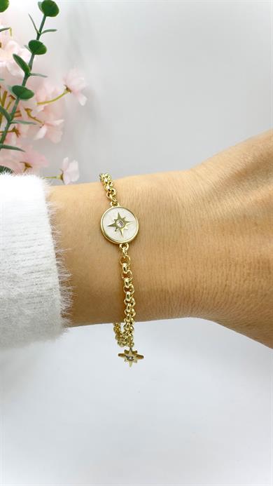 Vp 14 K Sedefli Kutup Yıldızı Model Bileklik