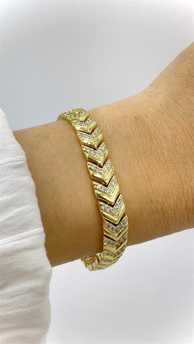 Vp 14 K Sıralı Taşlı Kılçık Model Bileklik