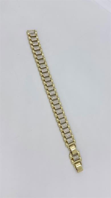 Vp 14 K Tam Taşlı Rolex Bileklik