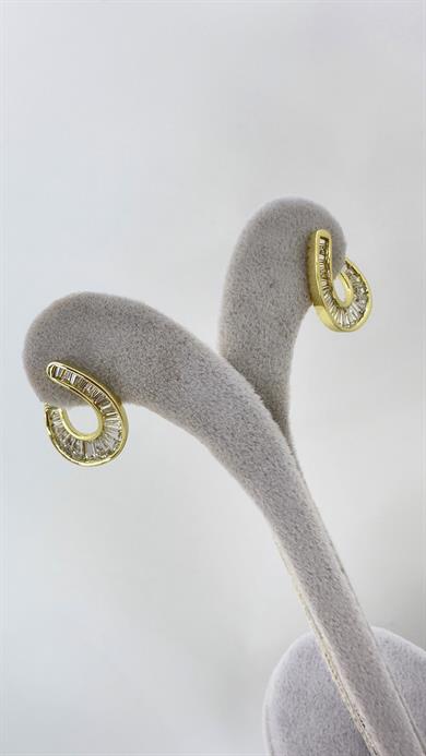 Vp 14 K Taşlı Asimetrik Küpe