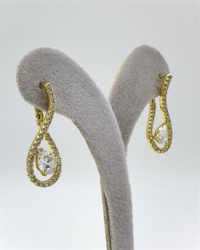 Vp 14 K Taşlı Damla Model Küpe