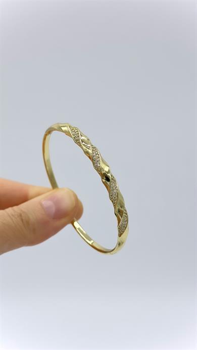 Vp 14 K Taşlı Dönence Model Kelepçe Bileklik