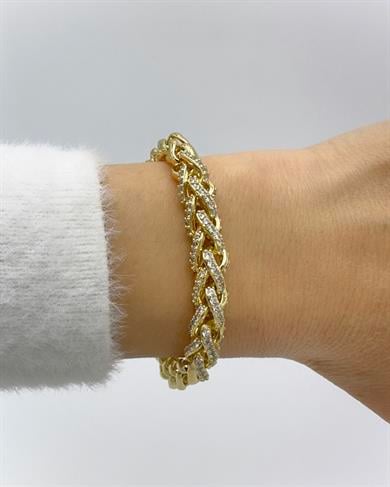 Vp 14 K Taşlı Double Crown Model Bileklik