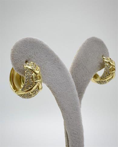 Vp 14 K Taşlı Geniş Halka Model Küpe