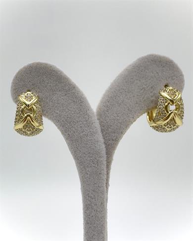 Vp 14 K Taşlı Geniş Halka Model Küpe