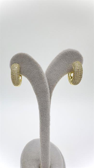 Vp 14 K Taşlı Geniş Halka Model Küpe