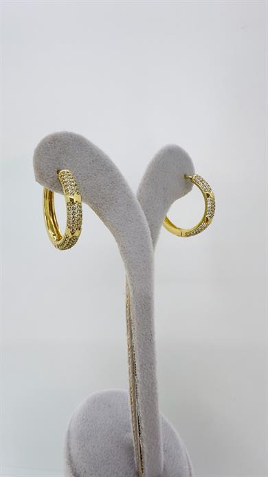 Vp 14 K Taşlı Halka Küpe