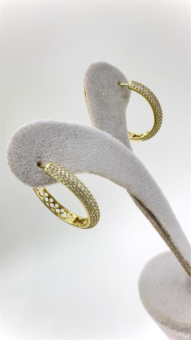 Vp 14 K Taşlı Halka Model Küpe