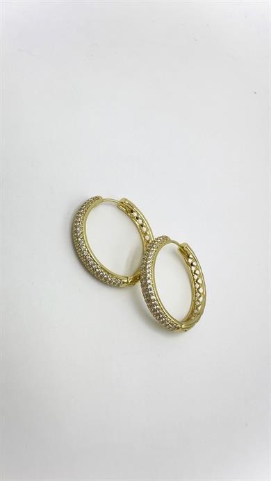 Vp 14 K Taşlı Halka Model Küpe