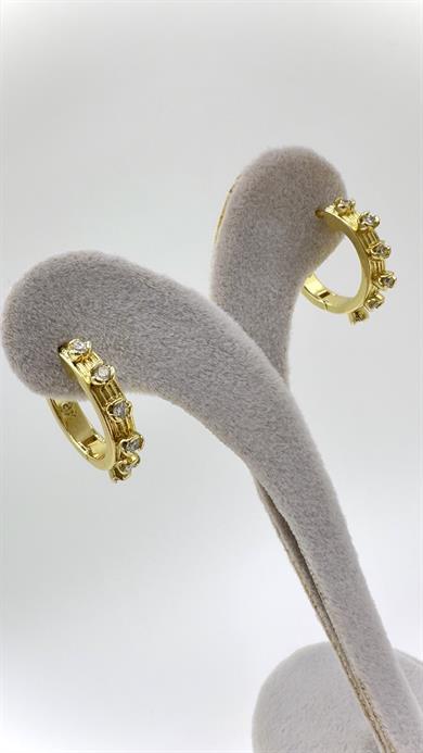 Vp 14 K Taşlı Halka Model Küpe