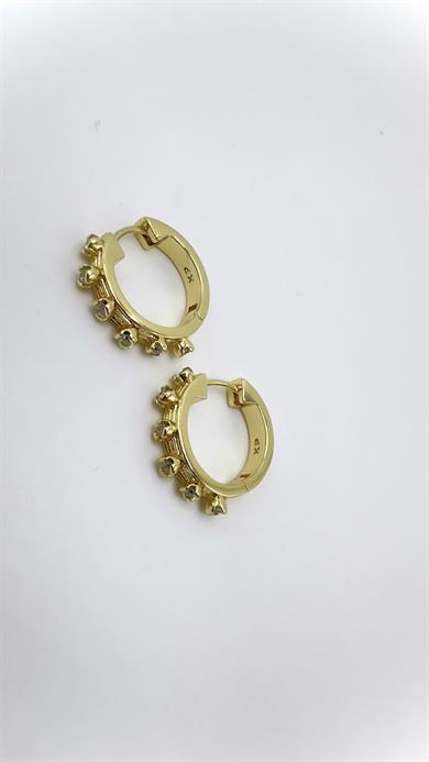 Vp 14 K Taşlı Halka Model Küpe