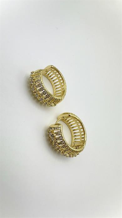 Vp 14 K Taşlı Halka Telkari Model Küpe