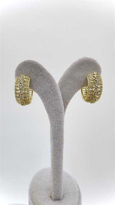 Vp 14 K Taşlı Halka Telkari Model Küpe