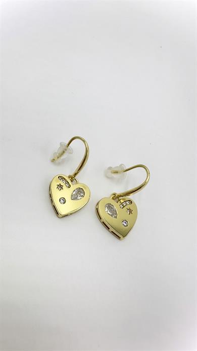 Vp 14 K Taşlı Kalp Model Küpe