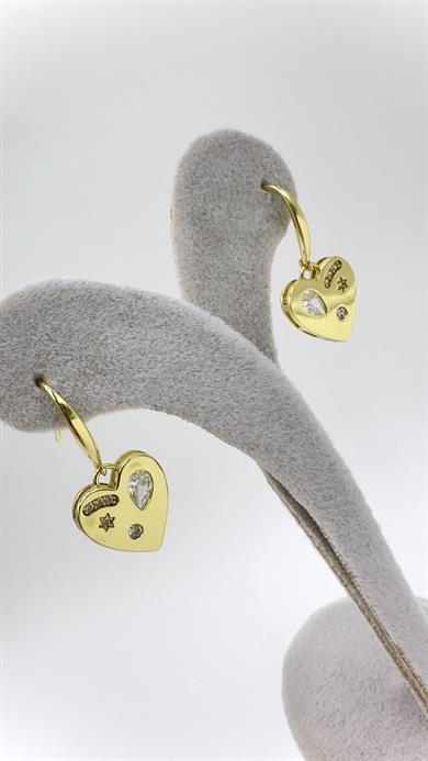 Vp 14 K Taşlı Kalp Model Küpe