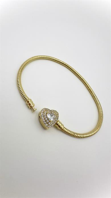 Vp 14 K Taşlı Kalp Model Bileklik