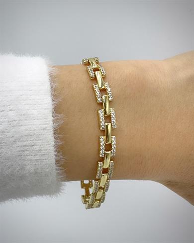 Vp 14 K Taşlı Kare Ionx Model Bileklik