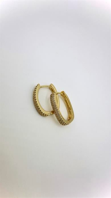 Vp 14 K Taşlı Kare Model Küpe