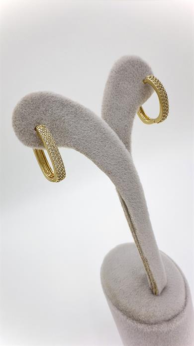 Vp 14 K Taşlı Kare Model Küpe