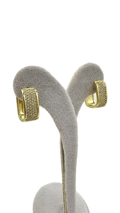 Vp 14 K Taşlı Kare Model Küpe