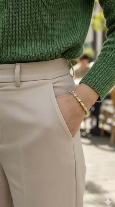 Vp 14 K Taşlı Konik Model  Bileklik