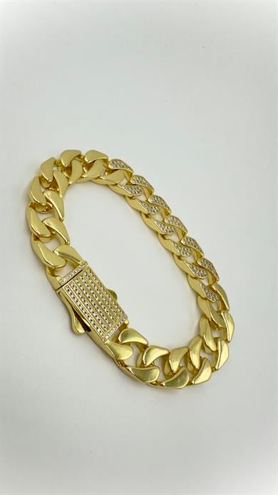 Vp 14 K Taşlı Küba Model Bileklik