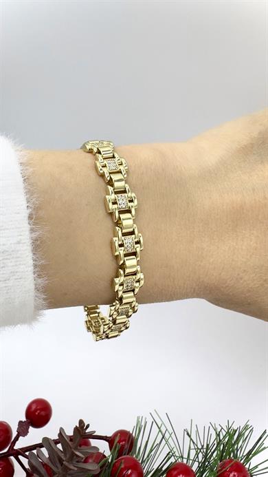 Vp 14 K Taşlı Piramit Model Bileklik